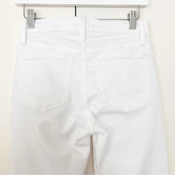 J. Crew 9" High Waisted Mid-Rise Toothpick Skinny Jean in White - Picture 5 of 7
